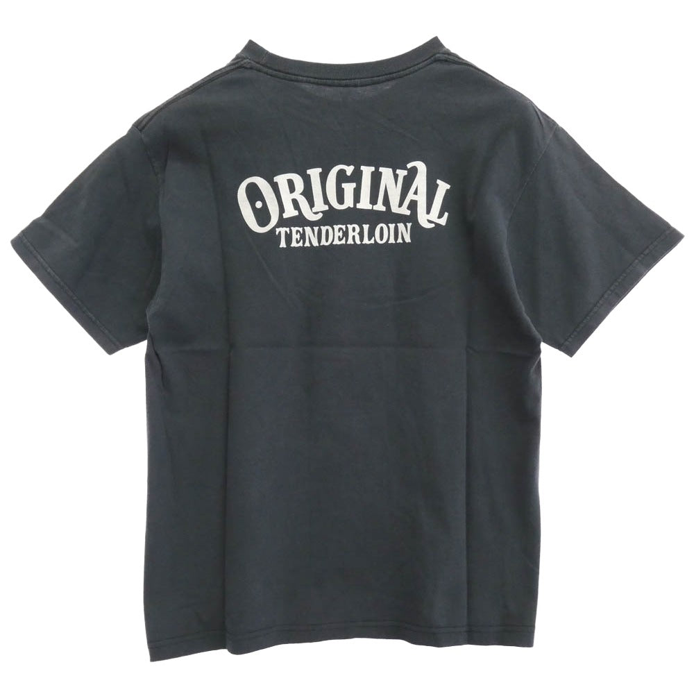 TENDERLOIN テンダーロイン T-TEE#1 星条旗プリント 半袖Tシャツ wash グレー系 M【中古】