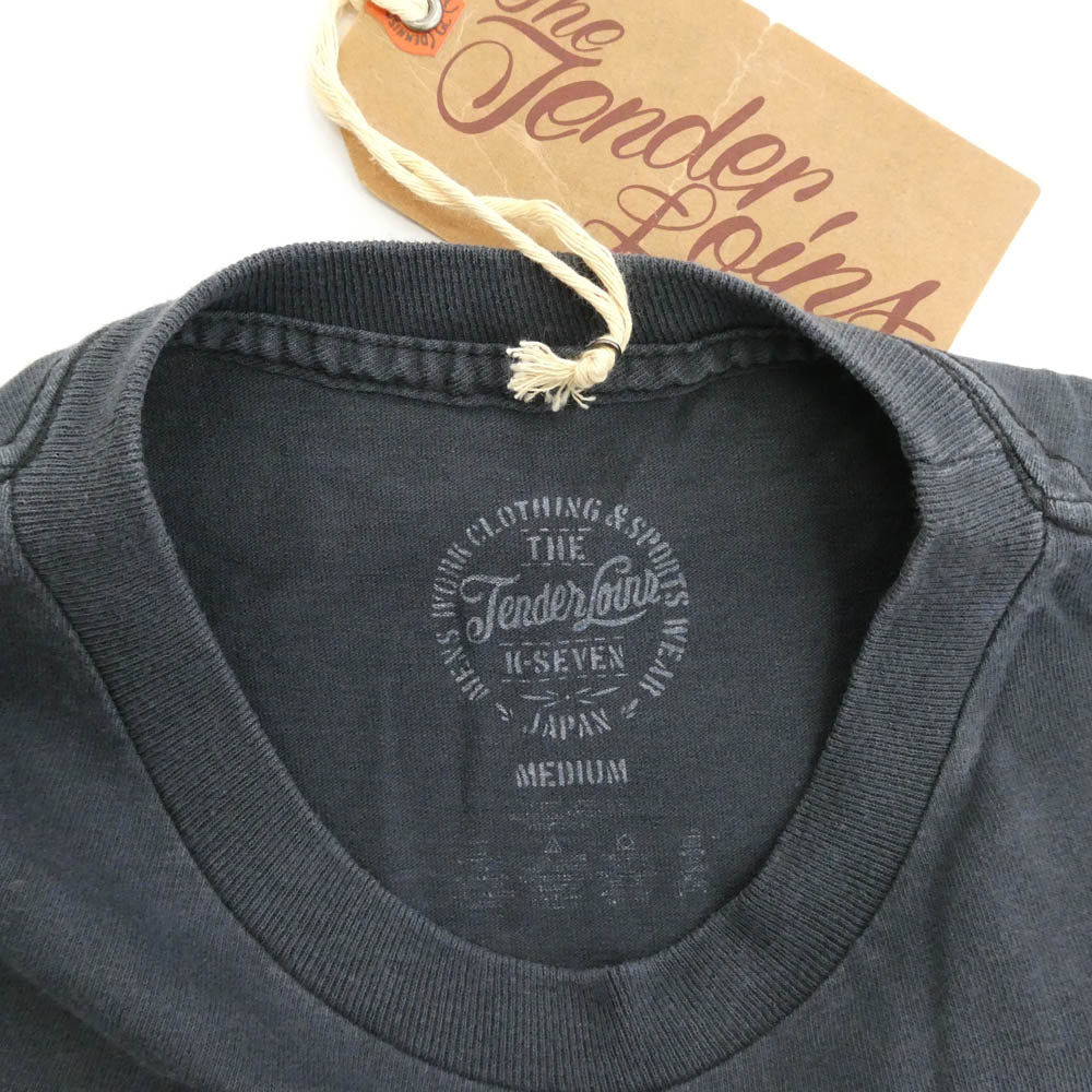 TENDERLOIN テンダーロイン T-TEE#1 星条旗プリント 半袖Tシャツ wash グレー系 M【中古】