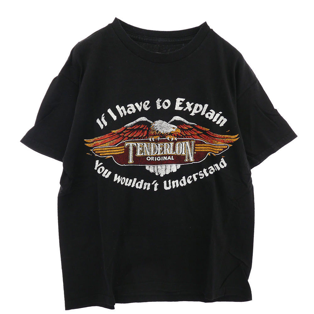 TENDERLOIN テンダーロイン T-TEE イーグルプリント 半袖Tシャツ ブラック ブラック系 M【中古】