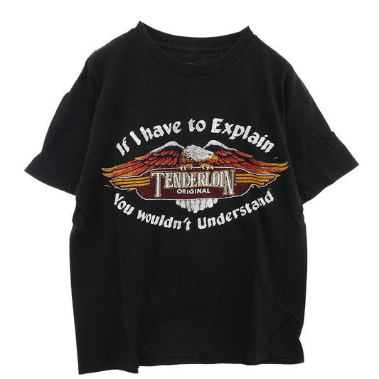 TENDERLOIN テンダーロイン T-TEE イーグルプリント 半袖Tシャツ ブラック ブラック系 M【中古】
