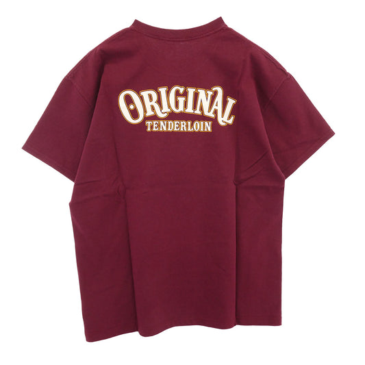 TENDERLOIN テンダーロイン T-TEE69 イーグルプリント ポケット 半袖Tシャツ エンジ系 M【中古】