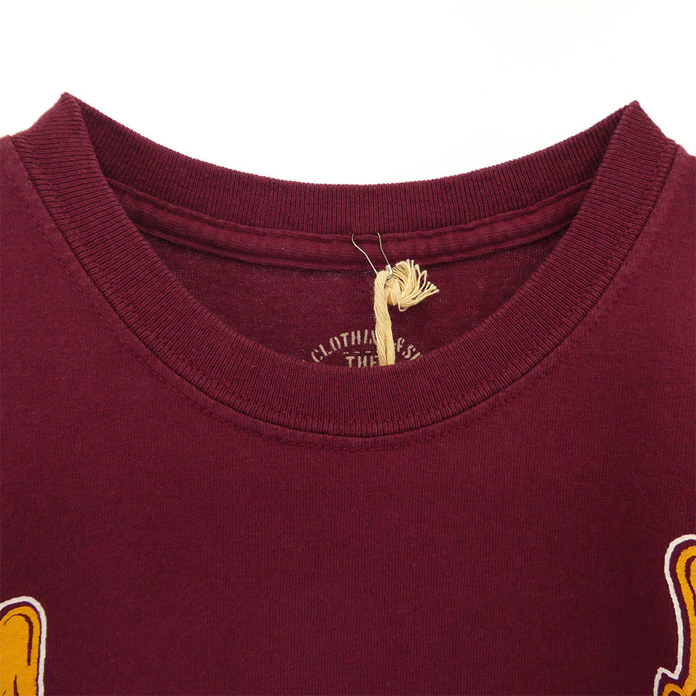 TENDERLOIN テンダーロイン T-TEE69 イーグルプリント ポケット 半袖Tシャツ エンジ系 M【中古】