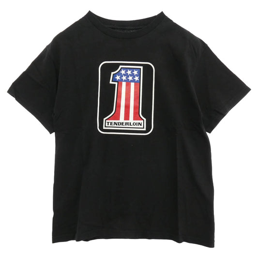 TENDERLOIN テンダーロイン T-TEE#1 星条旗プリント 半袖Tシャツ ブラック ブラック系 M【中古】