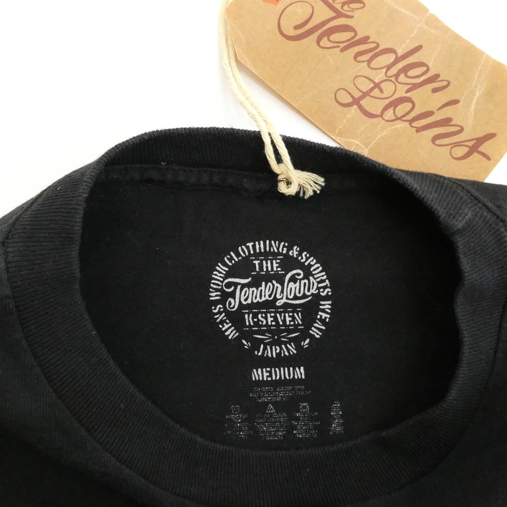TENDERLOIN テンダーロイン T-TEE#1 星条旗プリント 半袖Tシャツ ブラック ブラック系 M【中古】