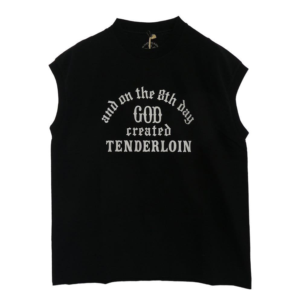 TENDERLOIN テンダーロイン T-N/S TEE2 プリント ノースリーブ Tシャツ ブラック系 M【美品】【中古】