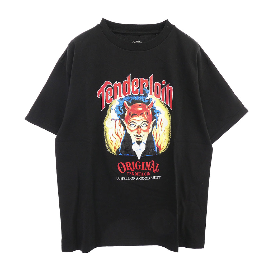 TENDERLOIN テンダーロイン T-TEE ON オールドニックプリント 半袖Tシャツ ブラック ブラック系 M【中古】