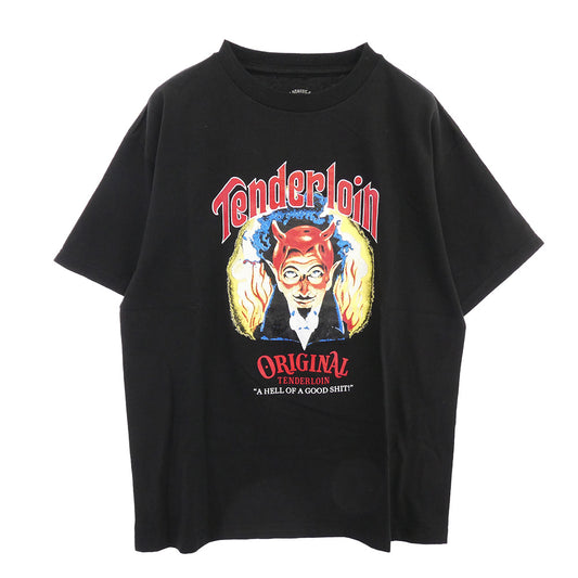 TENDERLOIN テンダーロイン T-TEE ON オールドニックプリント 半袖Tシャツ ブラック ブラック系 M【中古】