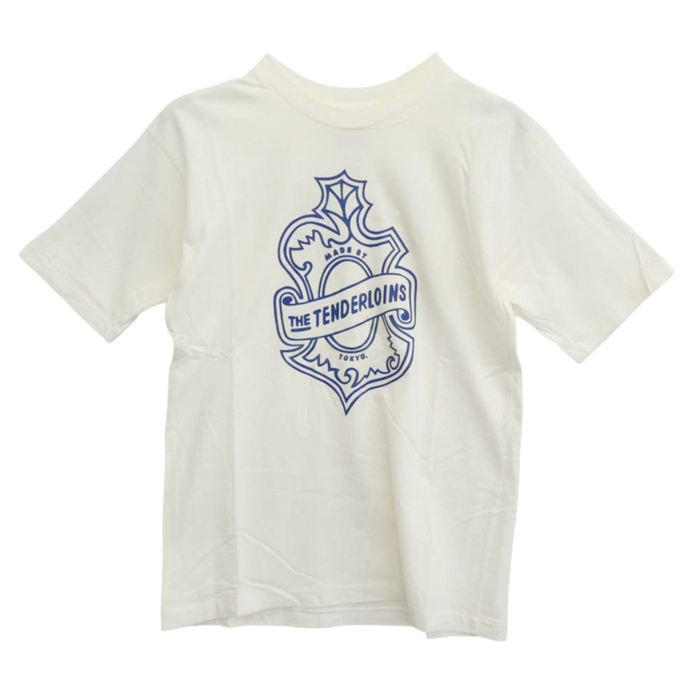 TENDERLOIN テンダーロイン T-TEE2 エンブレムプリント 半袖Tシャツ ホワイト ホワイト系 M【中古】