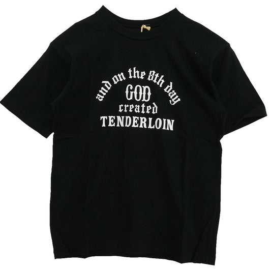 TENDERLOIN テンダーロイン T-TEE1 プリント 半袖Tシャツ ブラック系 M【美品】【中古】