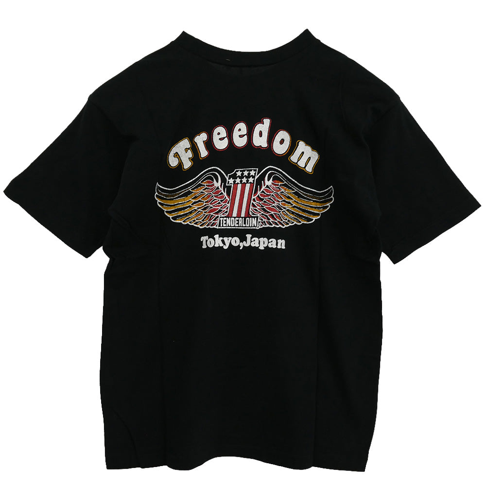 TENDERLOIN テンダーロイン T-TEE1 プリント 半袖Tシャツ ブラック系 M【美品】【中古】