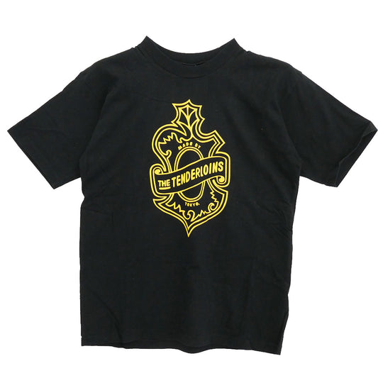 TENDERLOIN テンダーロイン T-TEE2 エンブレムプリント 半袖Tシャツ ブラック ブラック系 M【美品】【中古】
