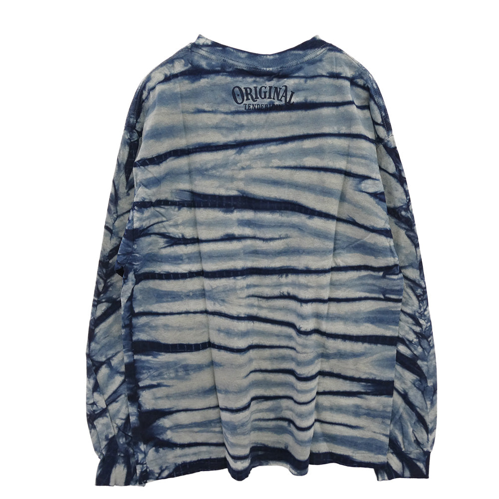 TENDERLOIN テンダーロイン T-TEE TIE DYE LITMUS インディゴ タイダイ ポケット 半袖Tシャツ インディゴブルー系 L【極上美品】【中古】