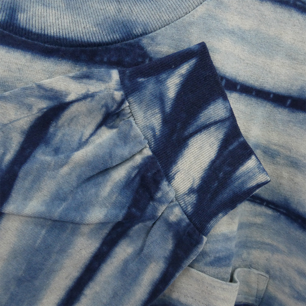 TENDERLOIN テンダーロイン T-TEE TIE DYE LITMUS インディゴ タイダイ ポケット 半袖Tシャツ インディゴブルー系 L【極上美品】【中古】