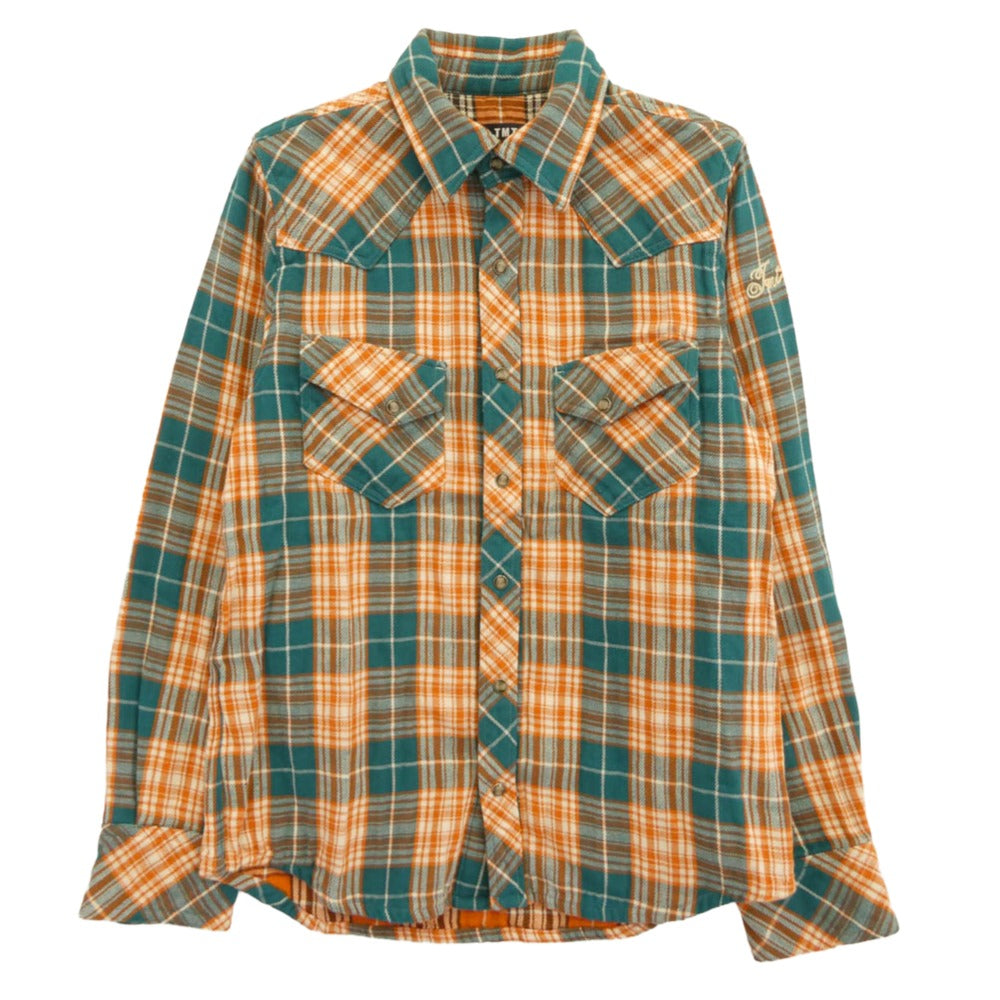 TMT ティーエムティー TSH-S19SP03 ダブルガーゼ 長袖 ウエスタン チェック シャツ マルチカラー系 S【中古】