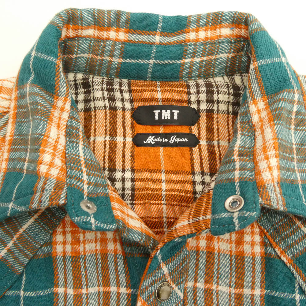 TMT ティーエムティー TSH-S19SP03 ダブルガーゼ 長袖 ウエスタン チェック シャツ マルチカラー系 S【中古】