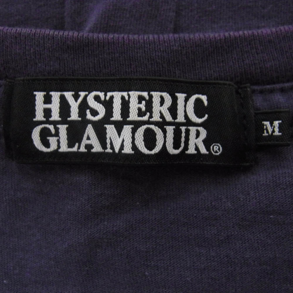 HYSTERIC GLAMOUR ヒステリックグラマー 4CT-5892 ヒスガール ビッグロゴ プリント 半袖 Tシャツ カットソー パープル系 M【中古】