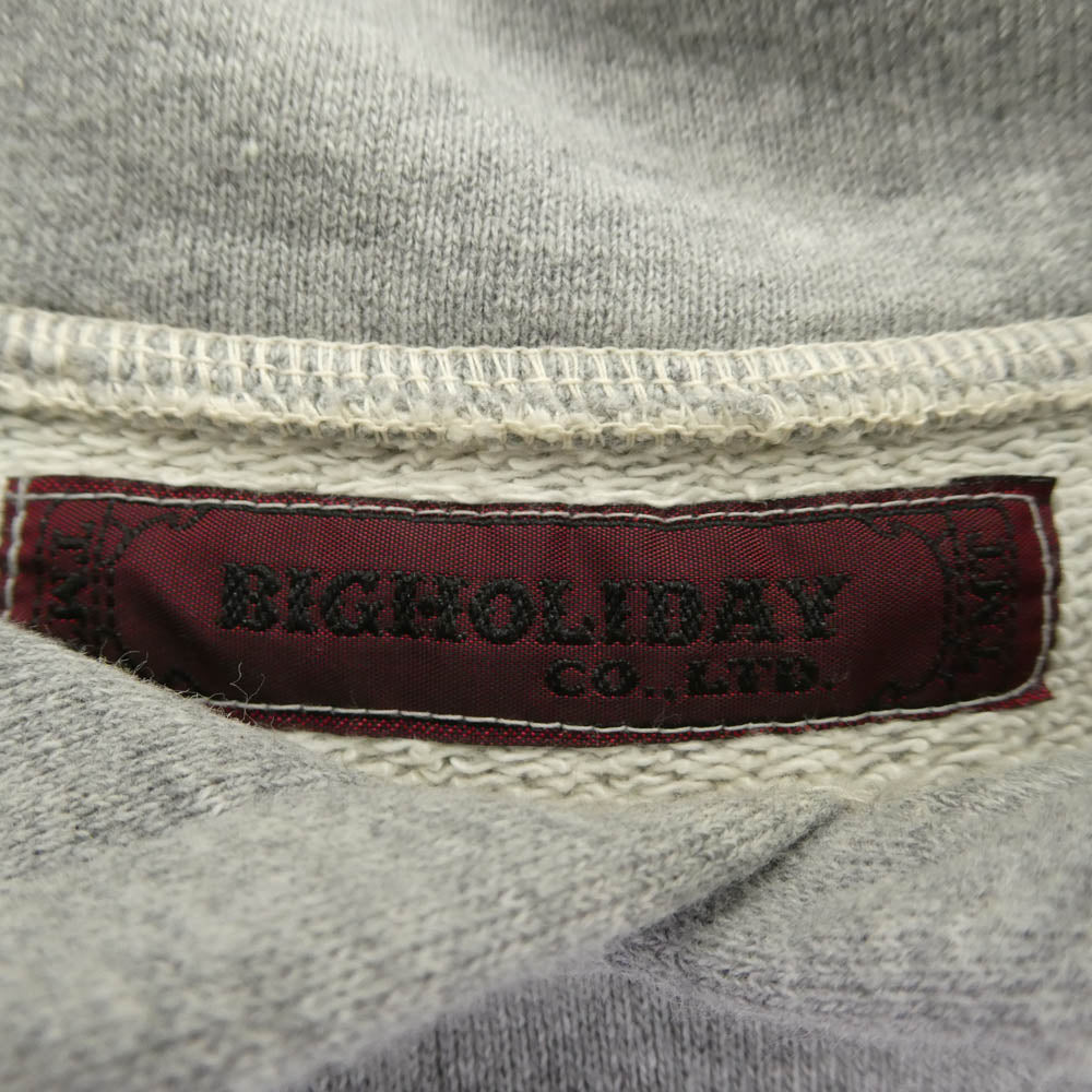 TMT ティーエムティー BIGHOLIDAY ビッグホリデー YOURS プリント ダメージ加工 フーディー パーカー グレー系 M【中古】