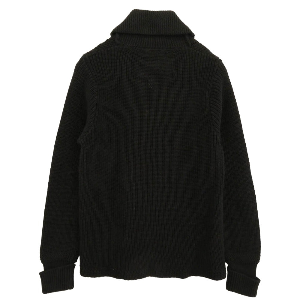 TMT ティーエムティー TKN-F13-04 HANDMADE SHAWL COLLAR CARDIGAN リネン混 ショールカラー ニット カーディガン ブラック系 S【中古】