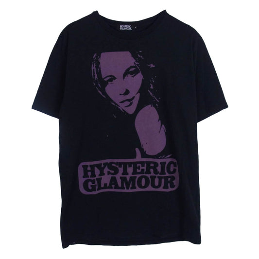 HYSTERIC GLAMOUR ヒステリックグラマー 4CT-5892 ヒスガール ビッグロゴ プリント 半袖 Tシャツ カットソー ブラック系 M【中古】