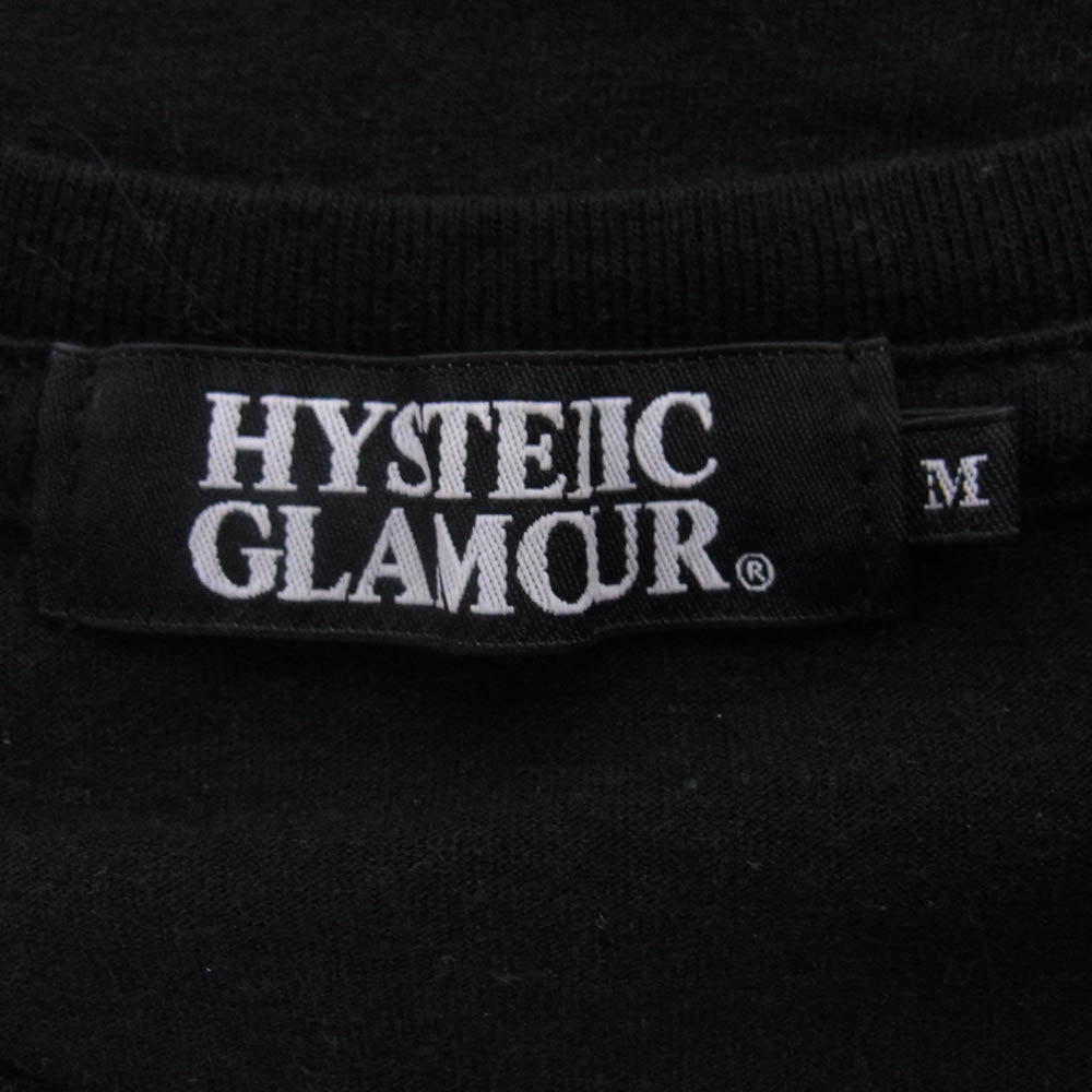 HYSTERIC GLAMOUR ヒステリックグラマー 4CT-5892 ヒスガール ビッグロゴ プリント 半袖 Tシャツ カットソー ブラック系 M【中古】