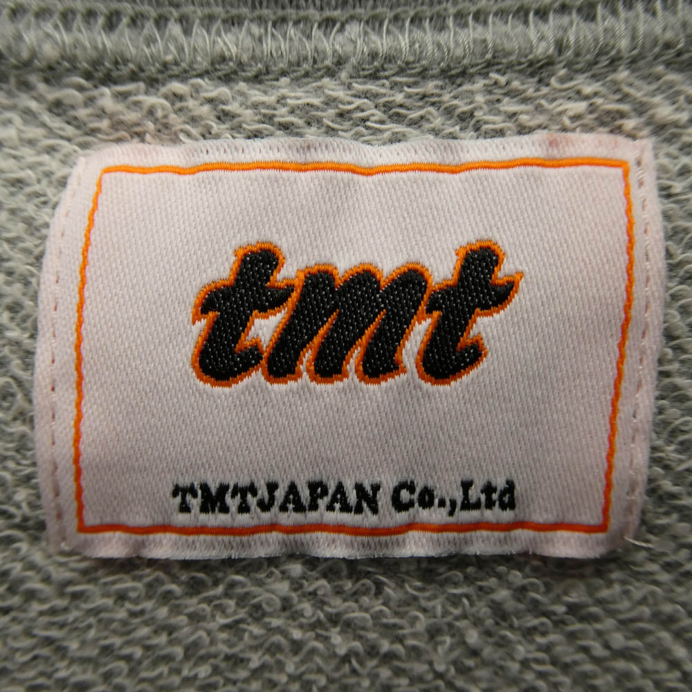TMT ティーエムティー TSW-S1305 SURFIN TMT プリント プルオーバー スウェット パーカー フーディー グレー系 M【美品】【中古】