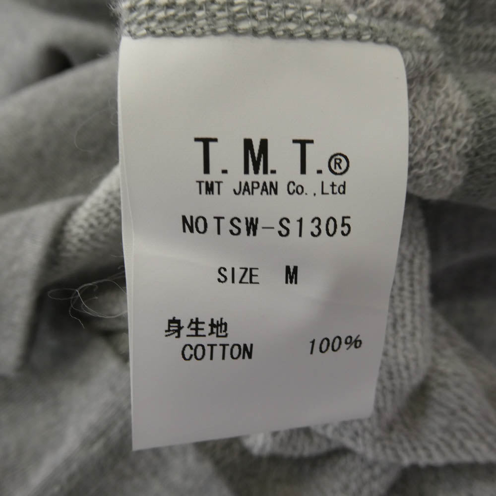 TMT ティーエムティー TSW-S1305 SURFIN TMT プリント プルオーバー スウェット パーカー フーディー グレー系 M【美品】【中古】