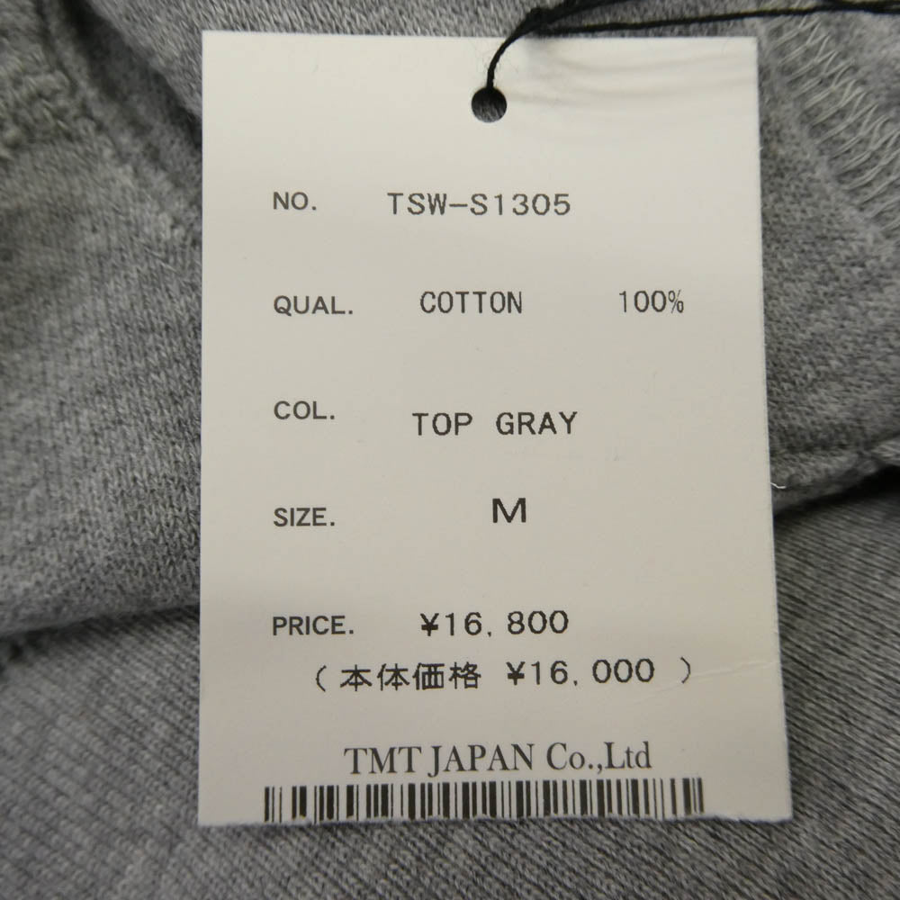 TMT ティーエムティー TSW-S1305 SURFIN TMT プリント プルオーバー スウェット パーカー フーディー グレー系 M【美品】【中古】