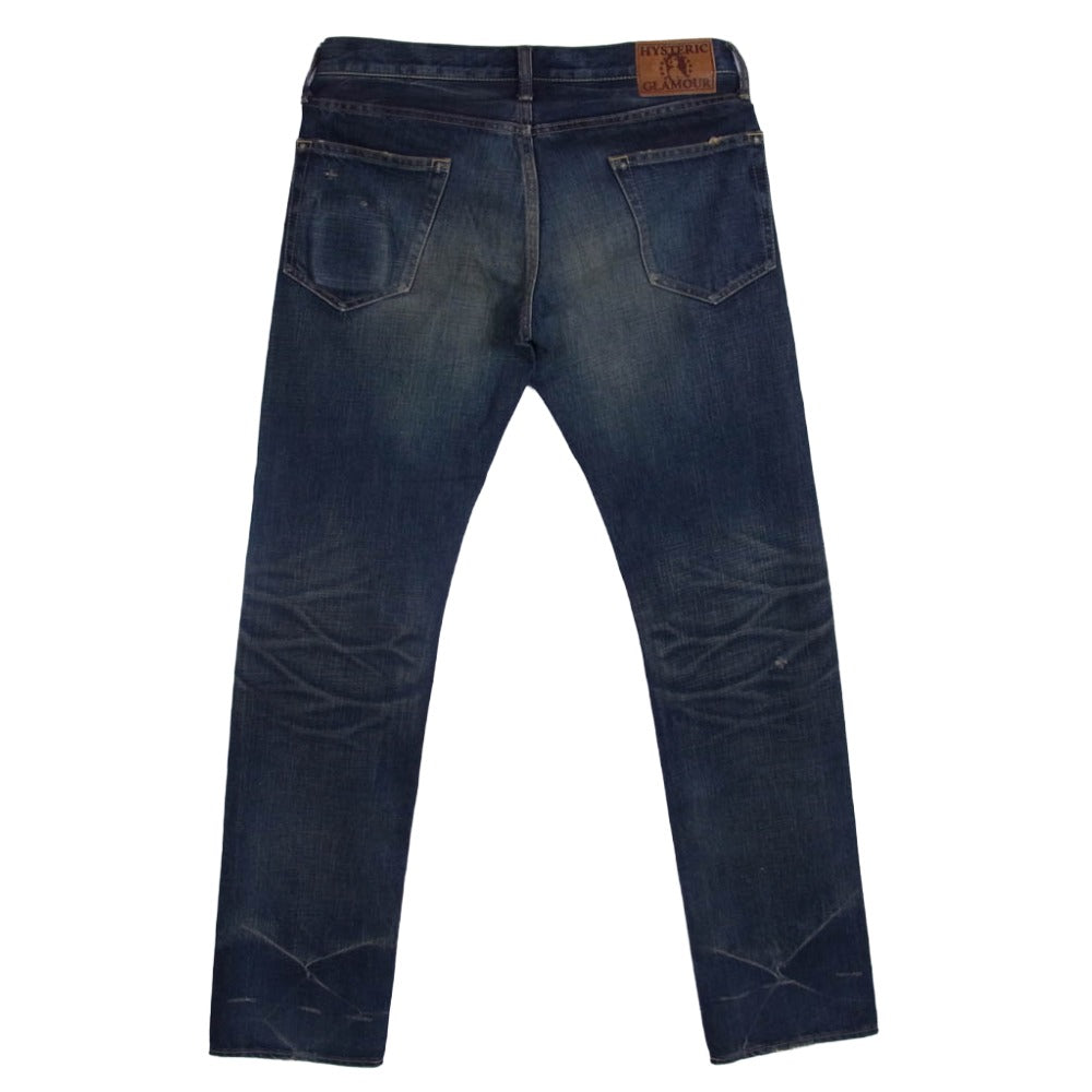 HYSTERIC GLAMOUR ヒステリックグラマー 4AP-2352 ダメージ加工 スタッズ デニム パンツ インディゴブルー系 30【中古】