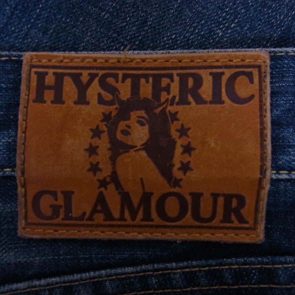 HYSTERIC GLAMOUR ヒステリックグラマー 4AP-2352 ダメージ加工 スタッズ デニム パンツ インディゴブルー系 30【中古】