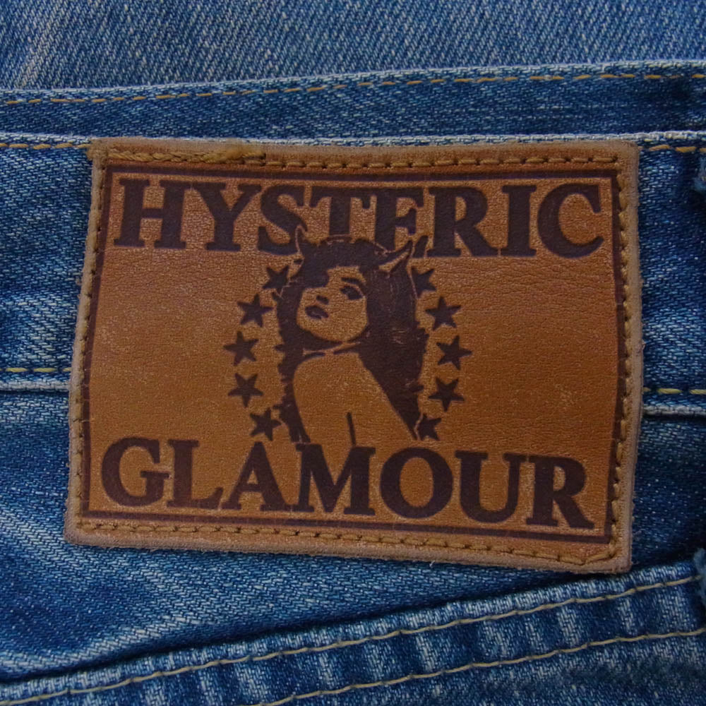 HYSTERIC GLAMOUR ヒステリックグラマー 4AP-1551 ダメージ加工 スタッズ デニム パンツ ブルー系 30【中古】