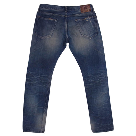 HYSTERIC GLAMOUR ヒステリックグラマー 4AP-2683 ダメージ加工 スタッズ デニム パンツ インディゴブルー系 32【中古】