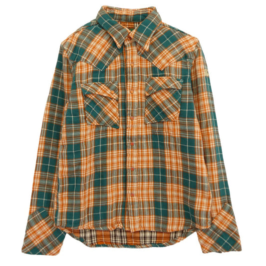 TMT ティーエムティー TSH-F17AN01 Antton 別注 モデル W GAUZE CHECK SHIRTS ダブル ガーゼ 長袖 ウエスタン チェック シャツ マルチカラー系 S【中古】