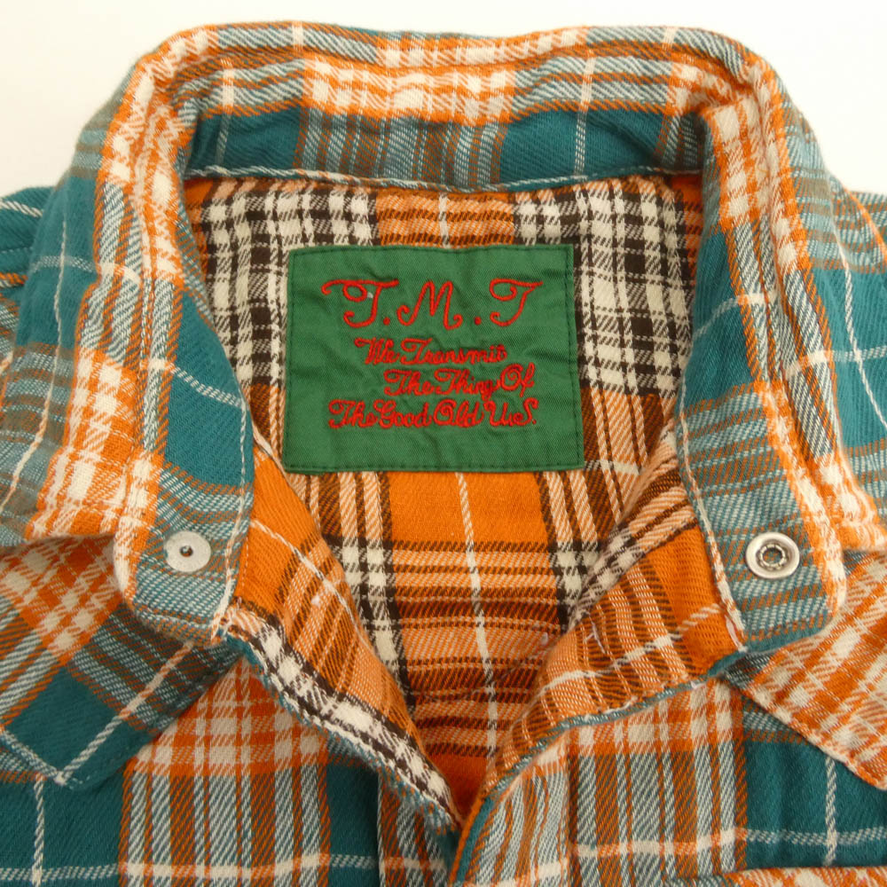 TMT ティーエムティー TSH-F17AN01 Antton 別注 モデル W GAUZE CHECK SHIRTS ダブル ガーゼ 長袖 ウエスタン チェック シャツ マルチカラー系 S【中古】