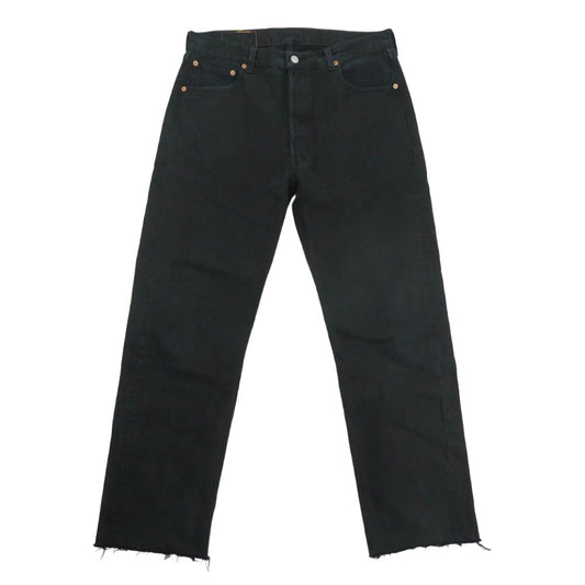 Levi's リーバイス USA製 ボタン裏552 501 カットオフ ブラック デニム パンツ ブラック系 W-36 L-34【中古】
