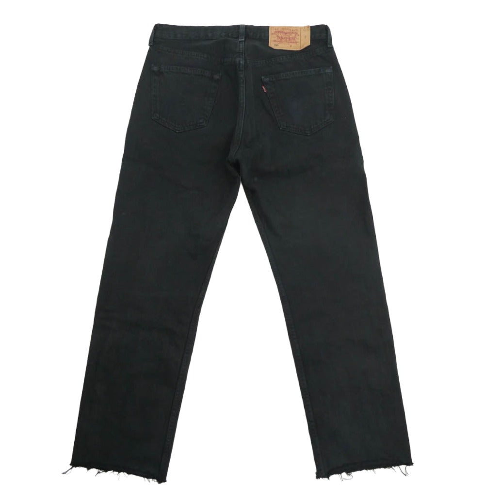 Levi's リーバイス USA製 ボタン裏552 501 カットオフ ブラック デニム パンツ ブラック系 W-36 L-34【中古】