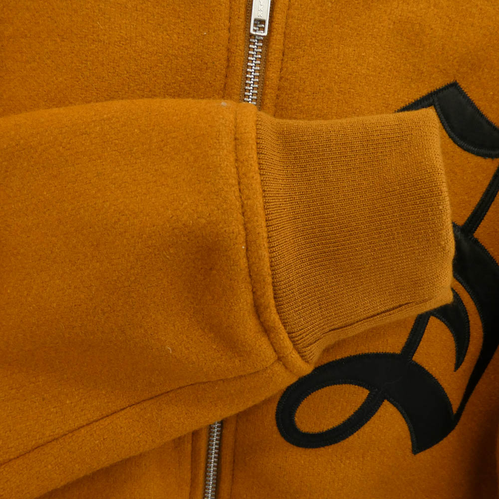 Supreme シュプリーム 16AW old english zip varsity jacket オールド イングリッシュ バーシティ ジャケット カーキ系 S【中古】