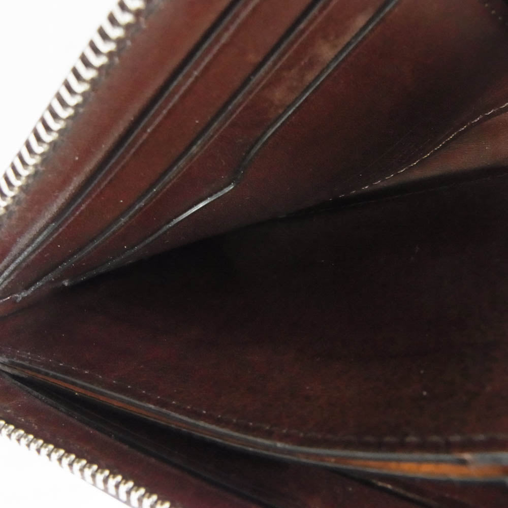 オオバセイホウ 0051-4-MBL Lジップ札入れ マルチケース サンタクローチェ カーフ 財布 ブラウン系【中古】