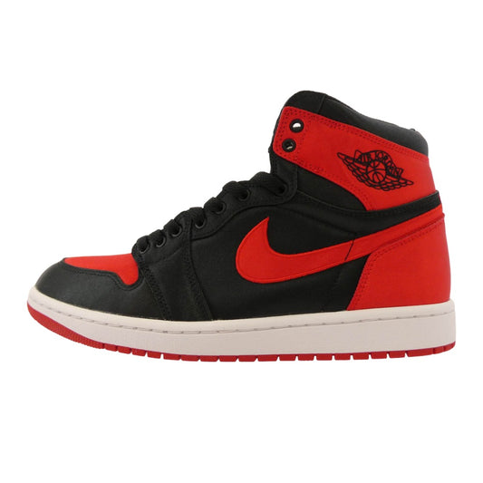 NIKE ナイキ FD4810-061 WMNS AIR JORDAN 1 RETRO HI OG SATIN BRED エア ジョーダン 1 ハイ サテン ブレッド スニーカー ブラック系 レッド系 28.5cm【極上美品】【中古】