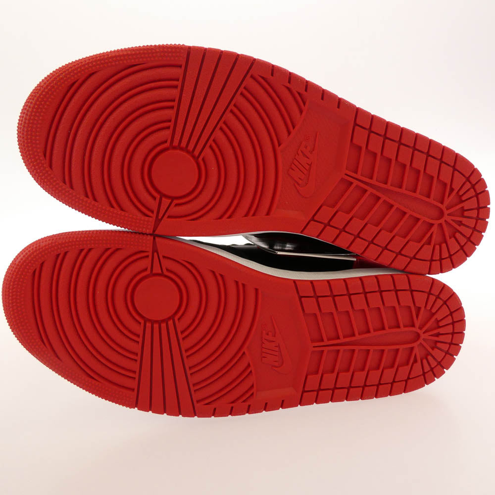 NIKE ナイキ FD4810-061 WMNS AIR JORDAN 1 RETRO HI OG SATIN BRED エア ジョーダン 1 ハイ サテン ブレッド スニーカー ブラック系 レッド系 28.5cm【極上美品】【中古】