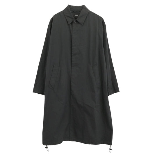 BEAMS ビームス 11-19-1269-803 裾ドローコード付き コットン ロング ステンカラー コート ダークグレー系 XL【中古】