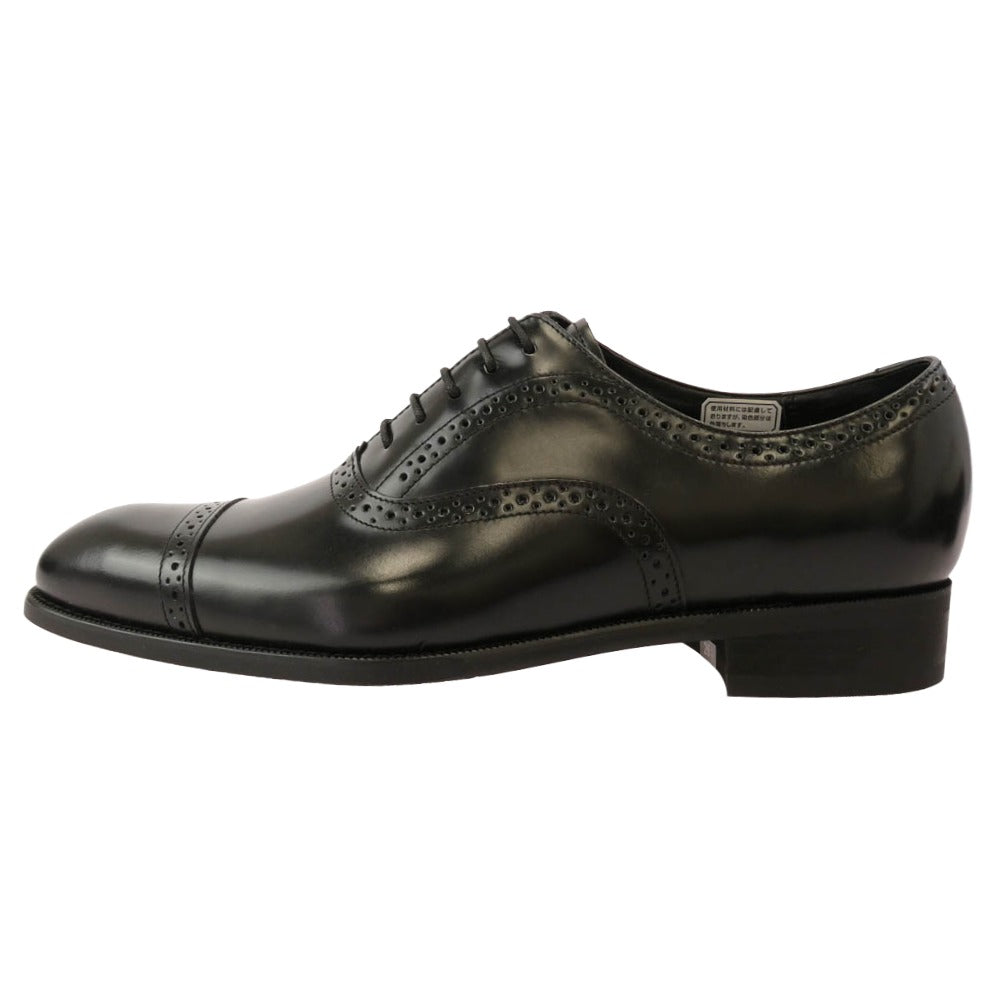 MACKINTOSH PHILOSOPHY マッキントッシュフィロソフィー M61A TROTTER セミブローグ レザー シューズ ブラック系 26.5cm【極上美品】【中古】
