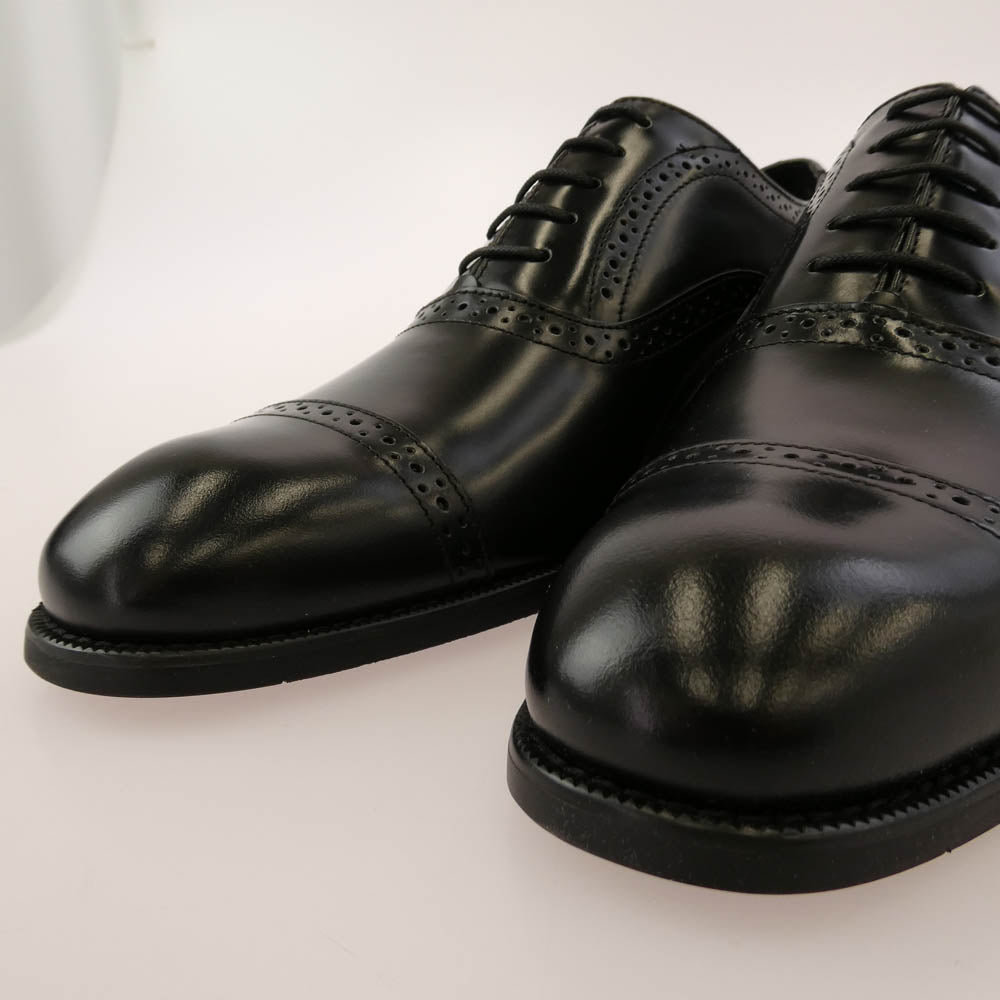 MACKINTOSH PHILOSOPHY マッキントッシュフィロソフィー M61A TROTTER セミブローグ レザー シューズ ブラック系 26.5cm【極上美品】【中古】