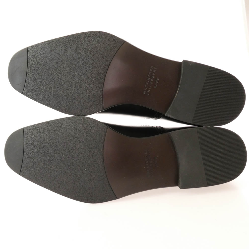 MACKINTOSH PHILOSOPHY マッキントッシュフィロソフィー M61A TROTTER セミブローグ レザー シューズ ブラック系 26.5cm【極上美品】【中古】