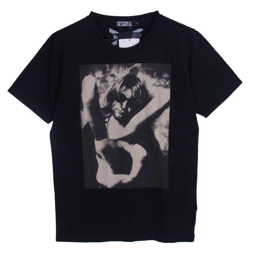 HYSTERIC GLAMOUR ヒステリックグラマー 4CT-5461 Kurt Cobain カートコバーン プリント Tシャツ ブラック系 S【極上美品】【中古】