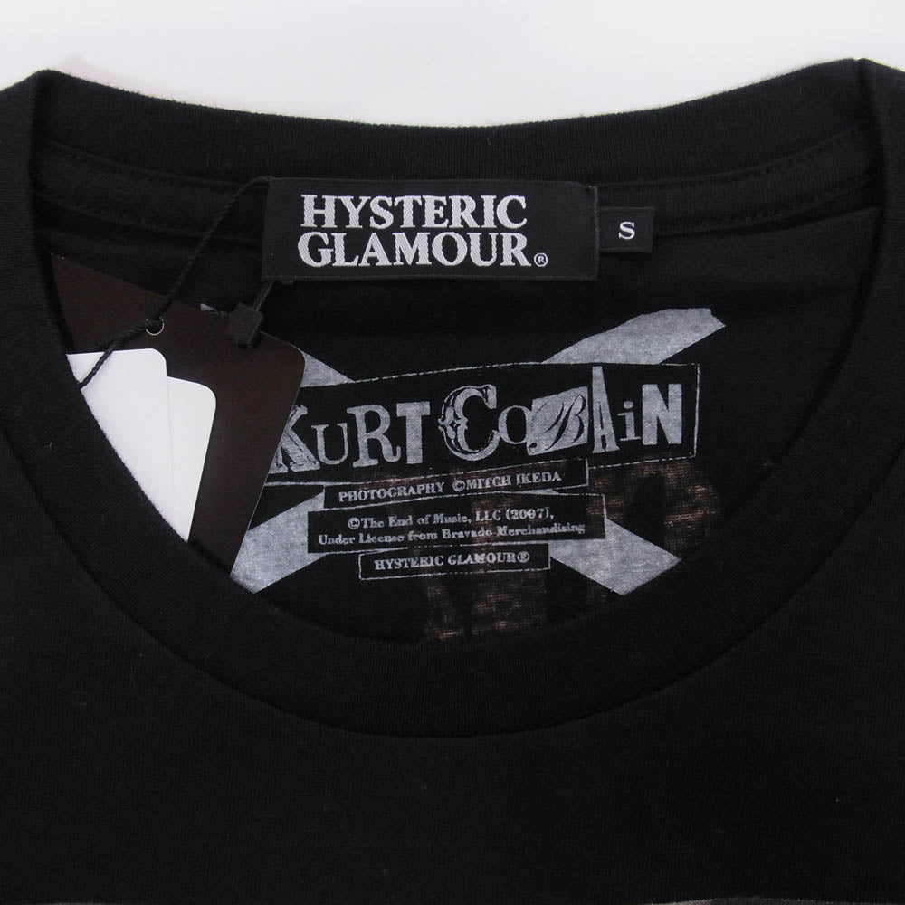 HYSTERIC GLAMOUR ヒステリックグラマー 4CT-5461 Kurt Cobain カートコバーン プリント Tシャツ ブラック系 S【極上美品】【中古】