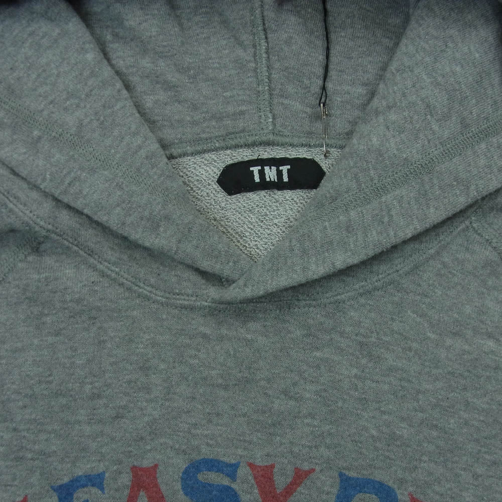 TMT ティーエムティー TSW-F1403 easy rider ライダー プリント プルオーバー フーディー パーカー グレー系 TOP GRAY M【極上美品】【中古】