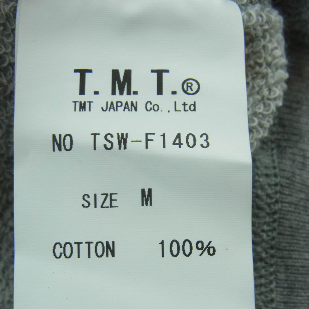 TMT ティーエムティー TSW-F1403 easy rider ライダー プリント プルオーバー フーディー パーカー グレー系 TOP GRAY M【極上美品】【中古】