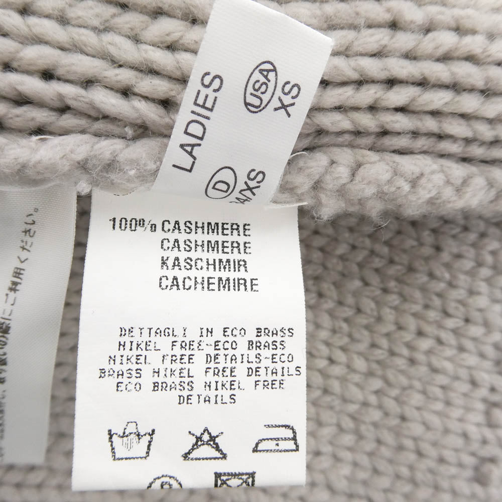 ファビアナフィリッピ カシミヤ100％ 袖ケーブル編み ボトルネック ニット セーター オフホワイト系 US XS【中古】