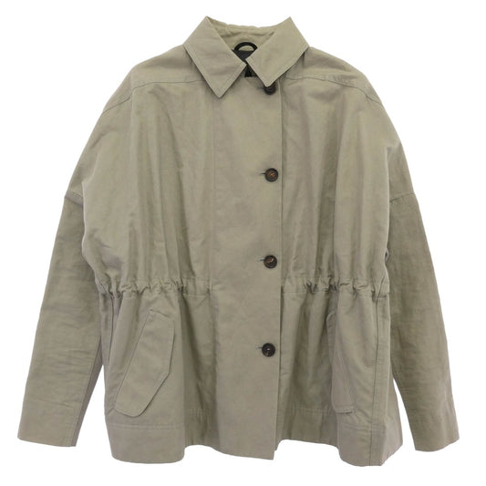 Brunello Cucinelli ブルネロクチネリ ニット切替 コットン ハーフコート ショートコート カーキ系 42【中古】