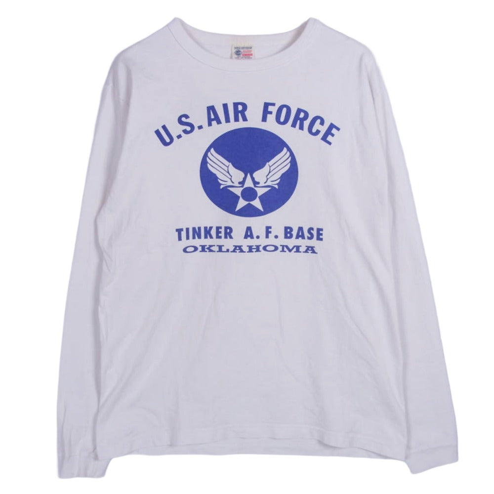 Buzz Rickson's バズリクソンズ USA製 US,AIR FORCE 長袖 tシャツ カットソー ホワイト系 M【中古】